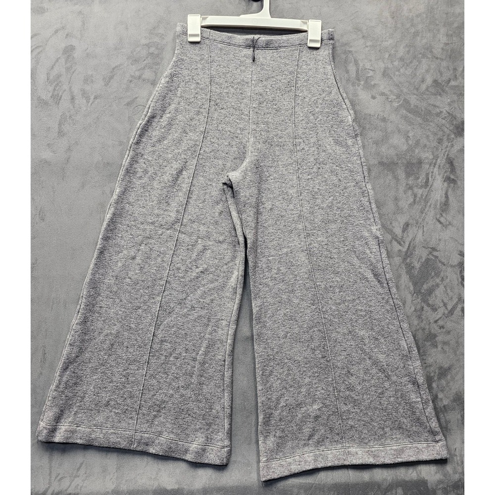 RIPLEY RADER Gray Wide Leg High Rise Knit Pants Size 4 Large Made in USA